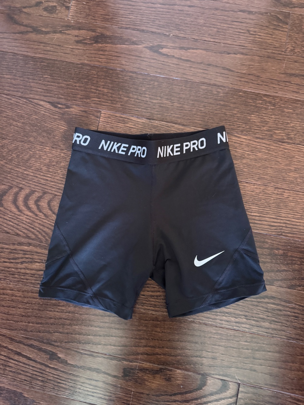 Nike Black Dri-FIT Performance Shorts with Gray Swoosh